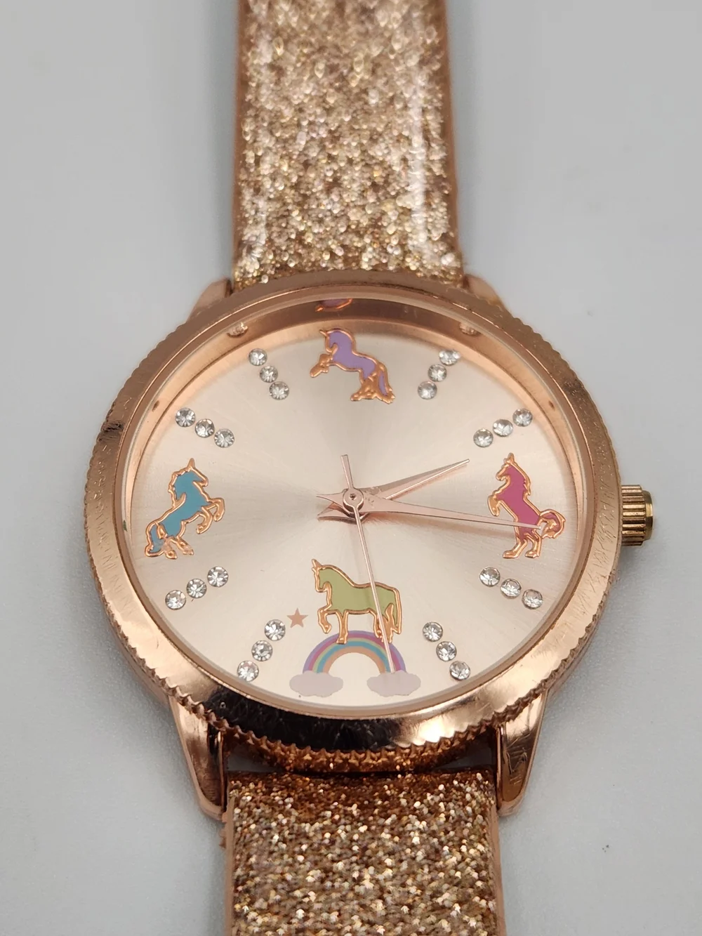Rose Gold Tone Unicorn Dial Girl’s Fashion Watch